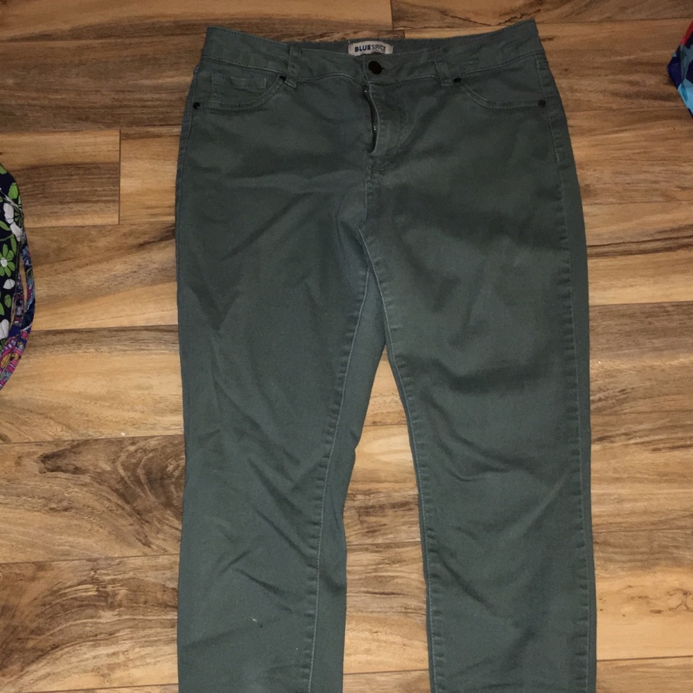 Olive Green skinny jeans